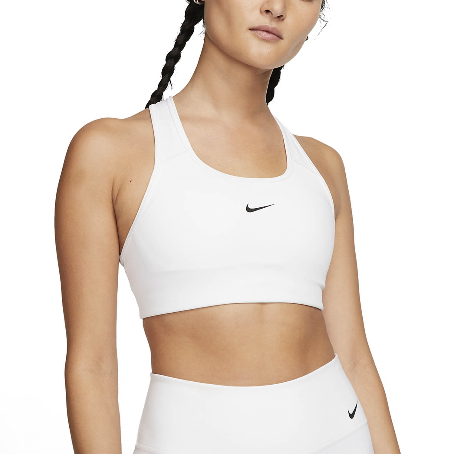 Nike Swoosh Sujetador Mujer - White/Black