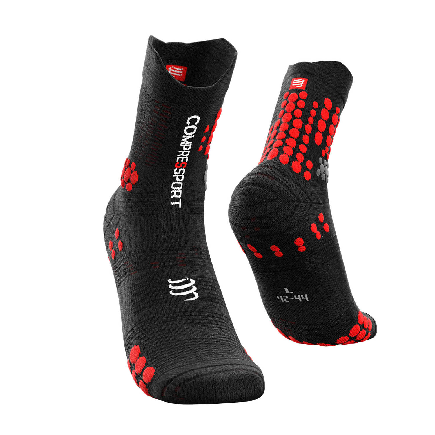 Compressport Pro Racing V3.0 Trail Running Socks - Black/Red