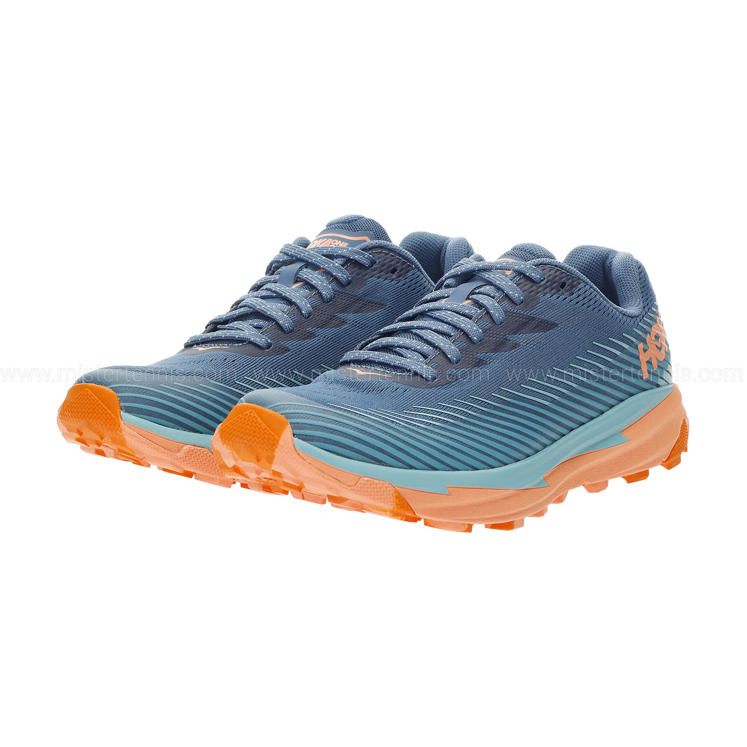 Hoka One One Torrent 2 Women's Trail Shoes - Real Teal/Cantaloupe