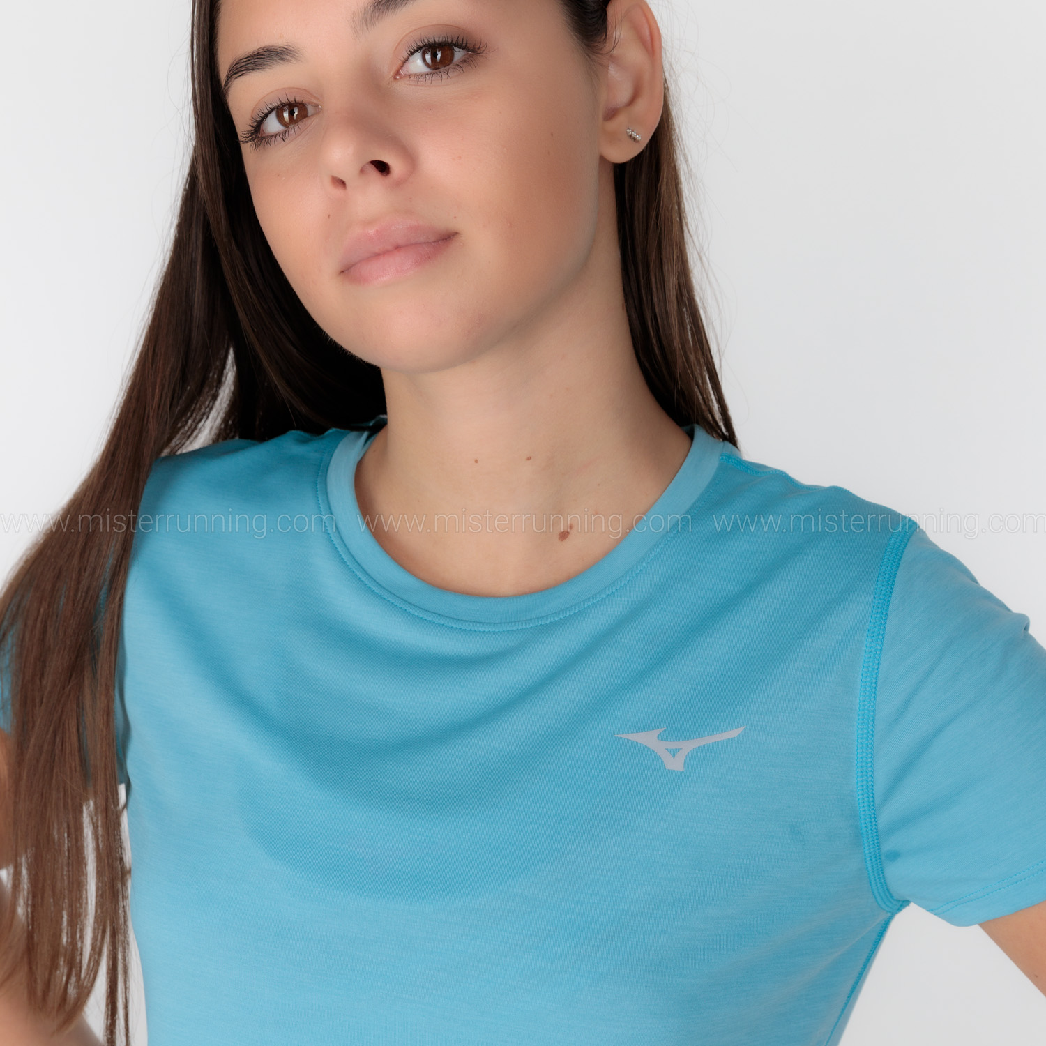 Accor Comedia de enredo Murmullo Mizuno Impulse Core Camiseta de Running Mujer - Maui Blue