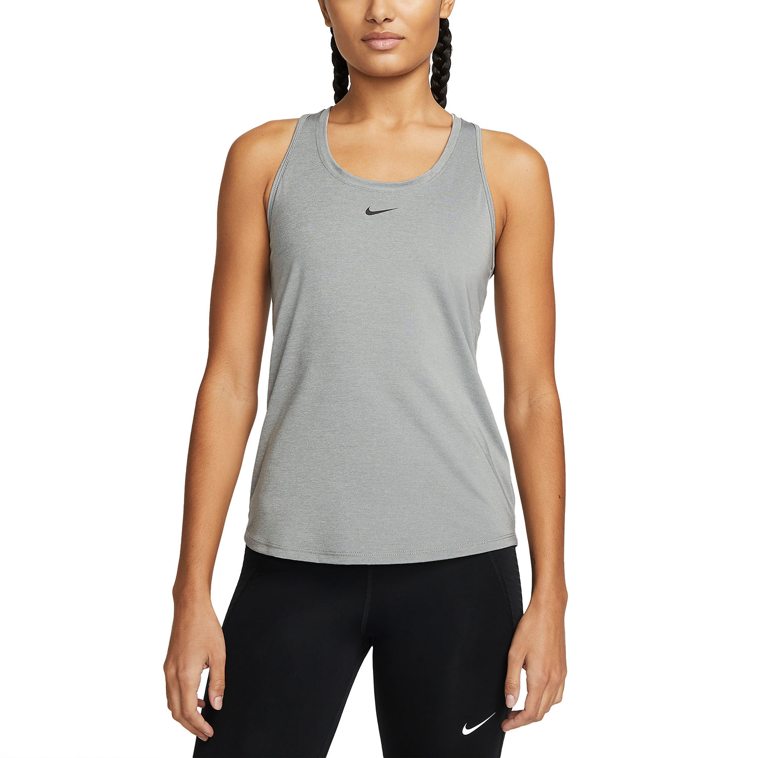 Nike Dri-FIT One Women's Training Tank - Particle Grey/Heather