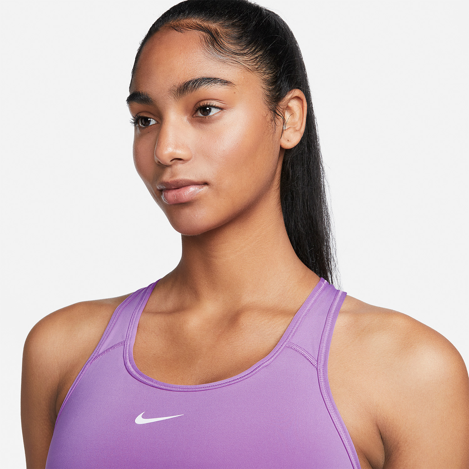 Nike Swoosh Women's Sports Bra - Rush Fuchsia/White