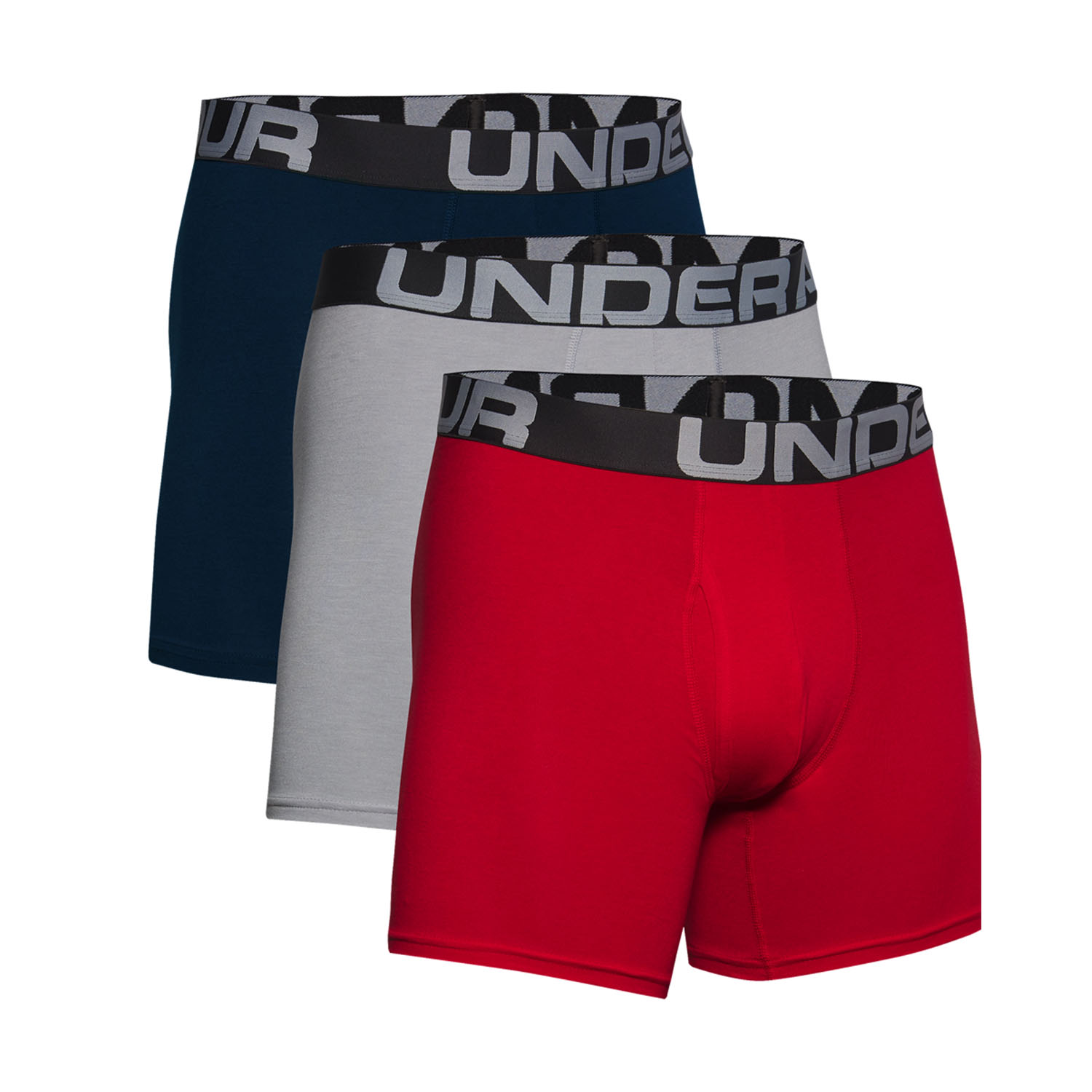 Under Charged Cotton 6in x Boxers Deportivos Hombre Red