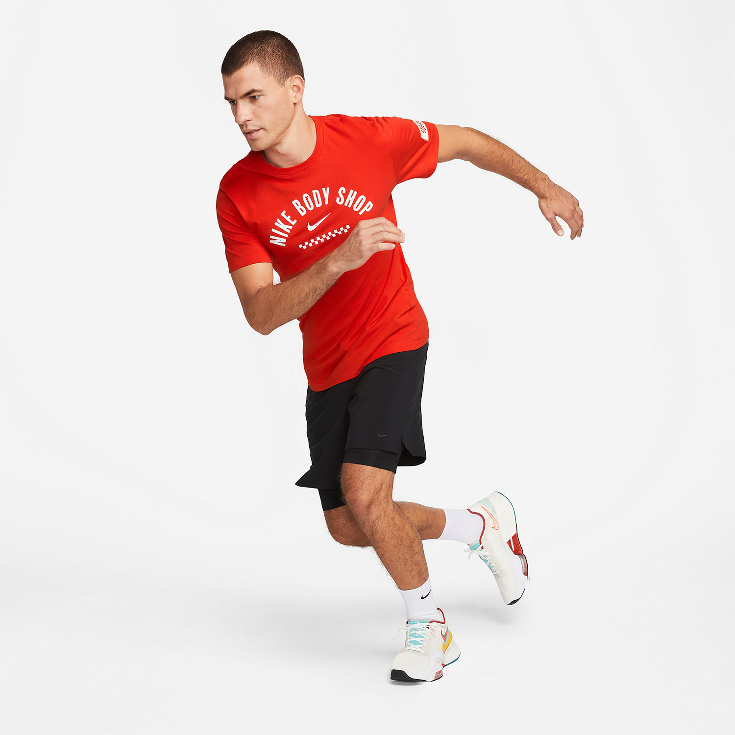 Nike Dri-FIT Body Shop Men\'s Training T-Shirt - Picante Red