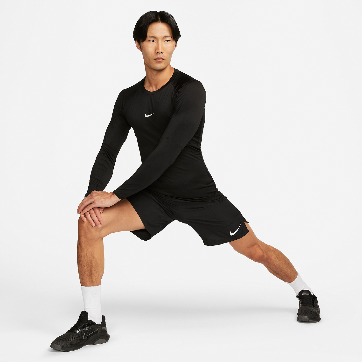 Nike Dri-FIT Logo Men's Training Shirt - Black/White