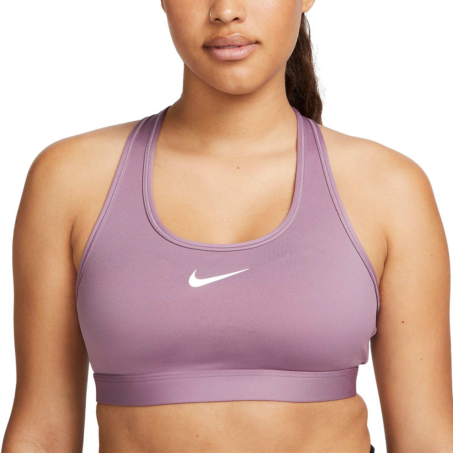 Nike Swoosh Dri-FIT Women's Sports Bra - Violet Dust/White