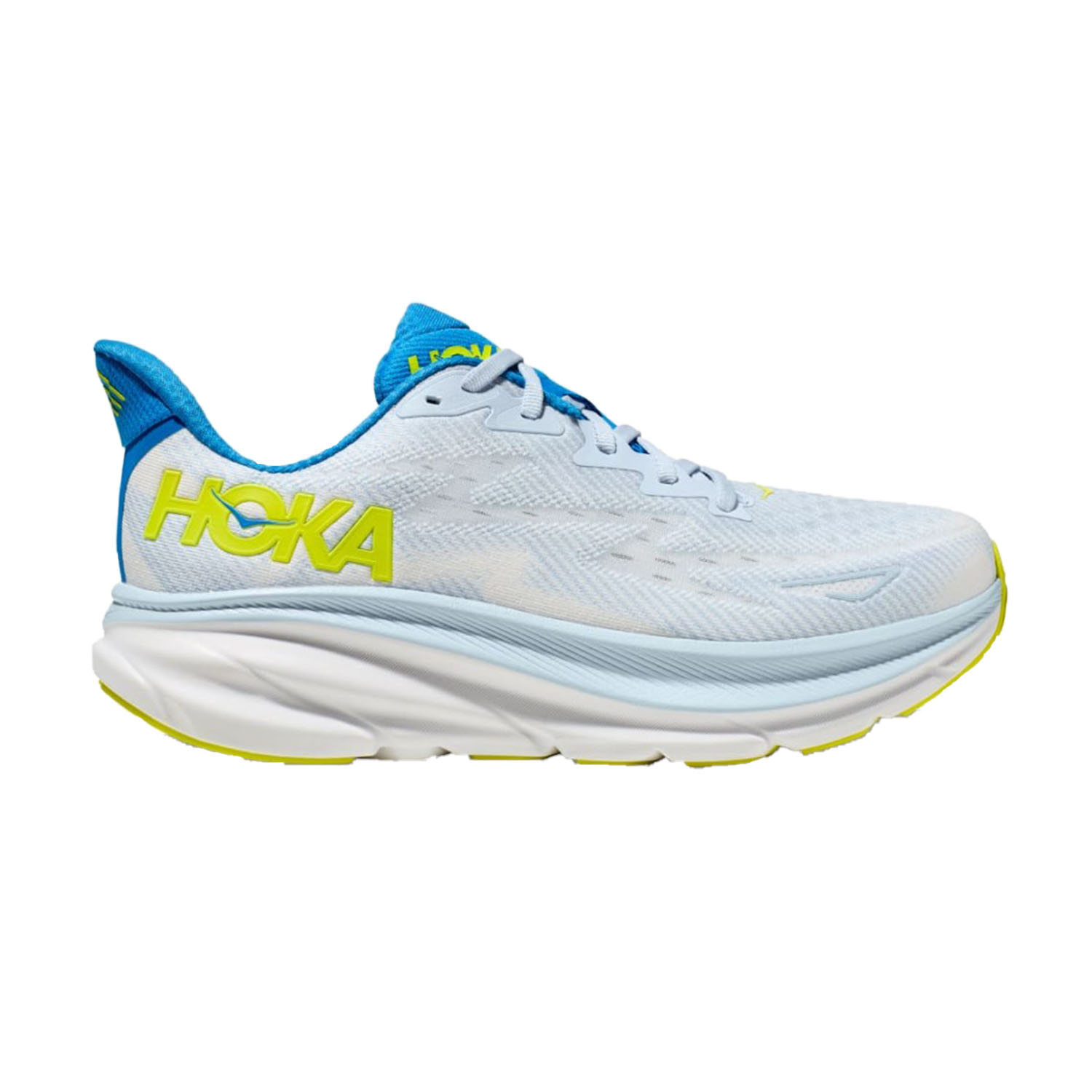 Hoka Clifton 9 Wide Men's Running Shoes - Zest/Lime Glow