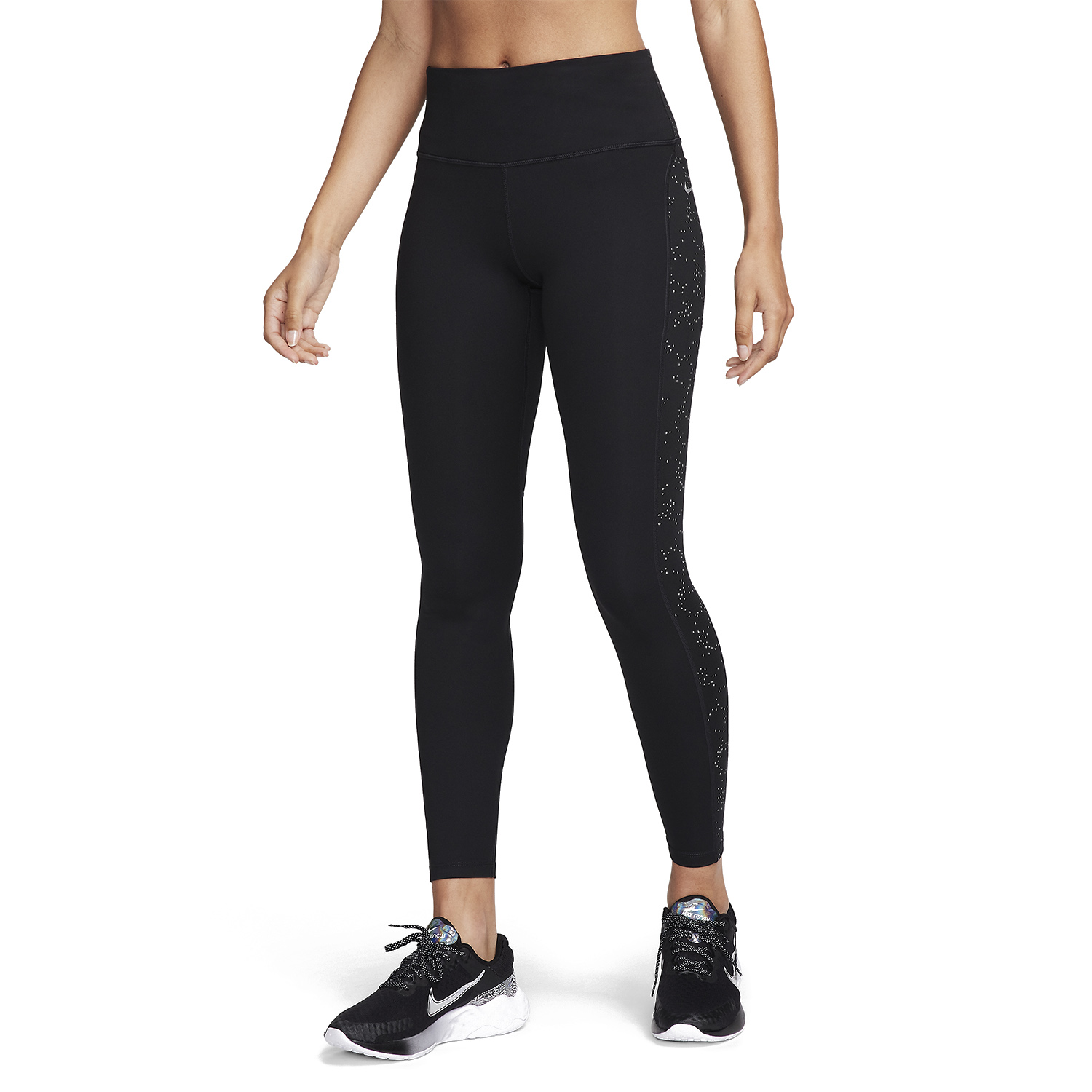 Nike Pro Dri-Fit Athletic Yoga Running Leggings Pants Womens Size XS Black  White