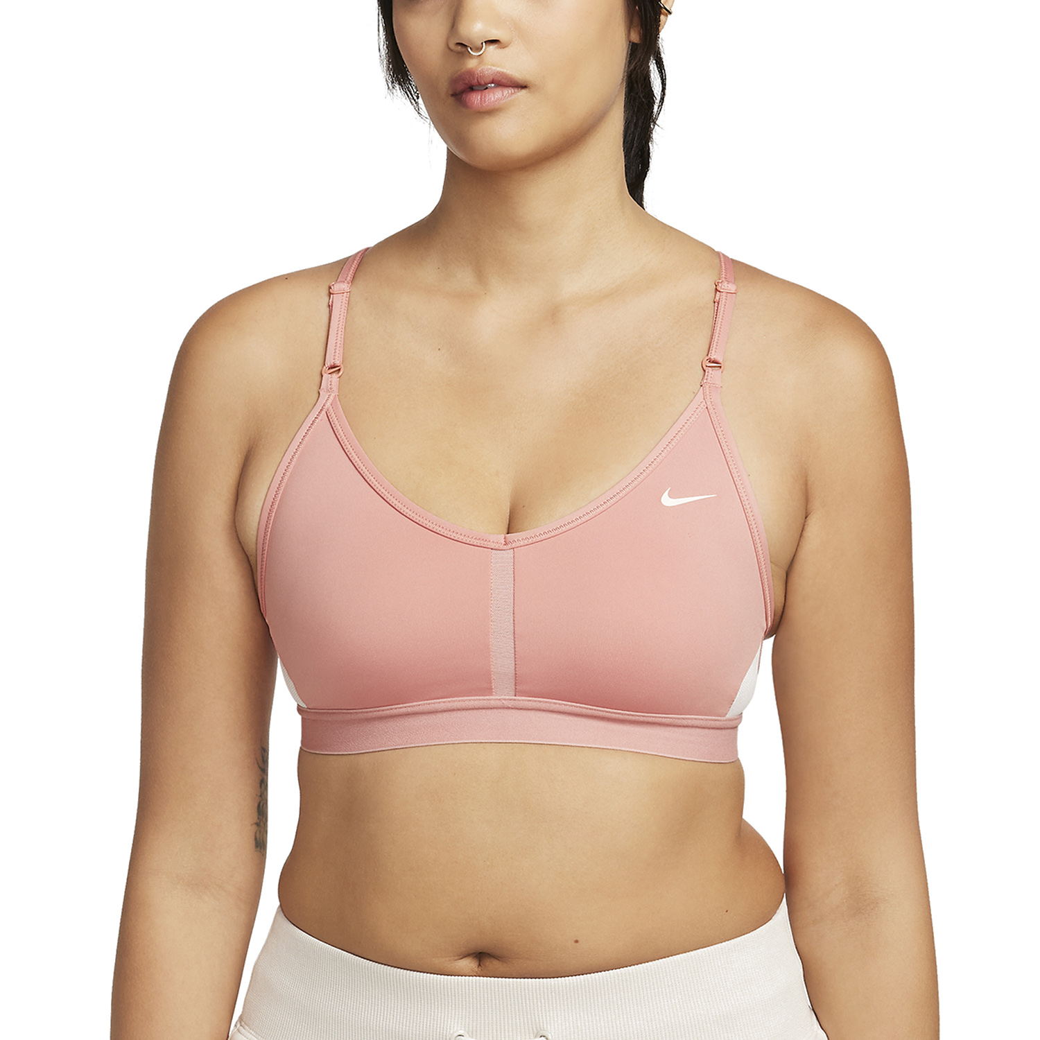 DRI-Fit Indy V-Neck Bra by Nike Online, THE ICONIC