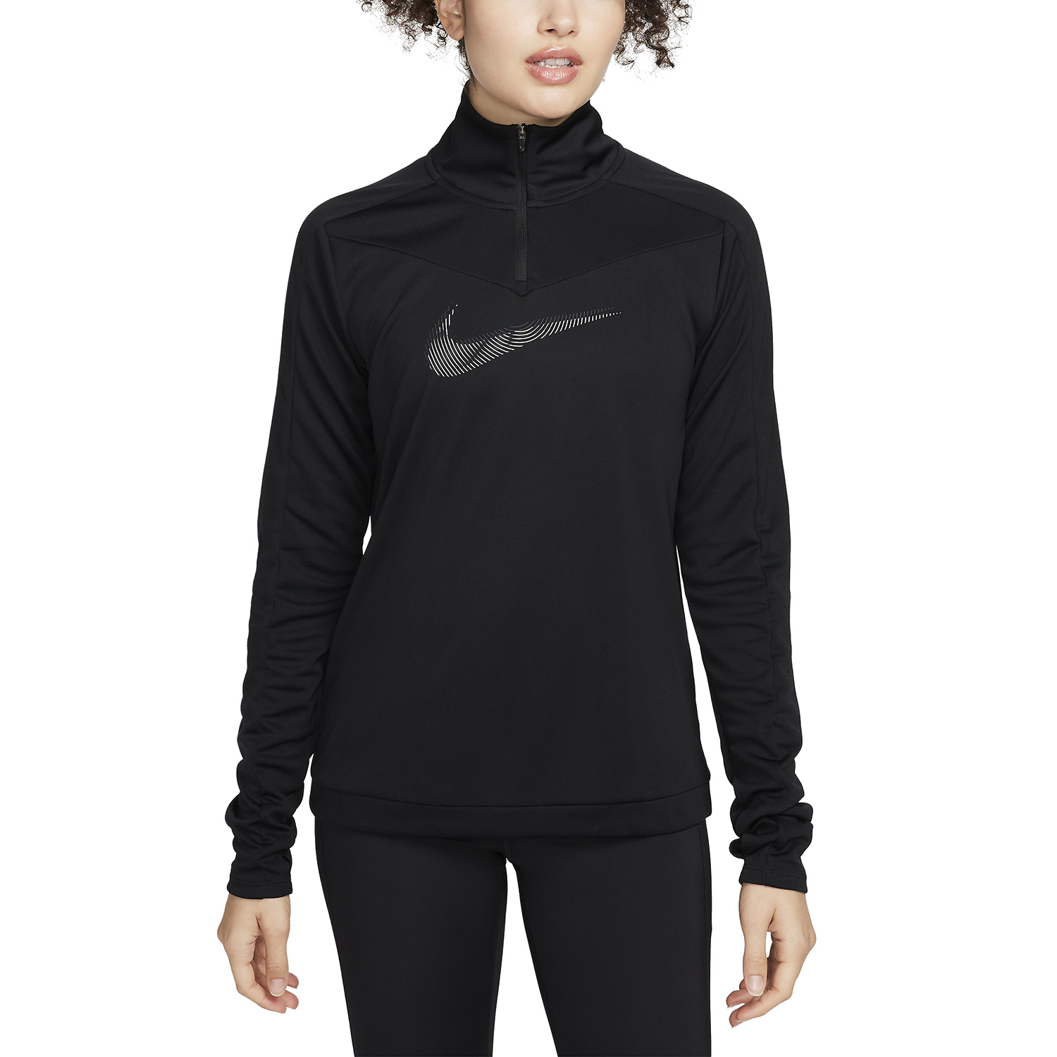 Nike Dri-FIT Swoosh Pacer Women's Running Shirt - Black