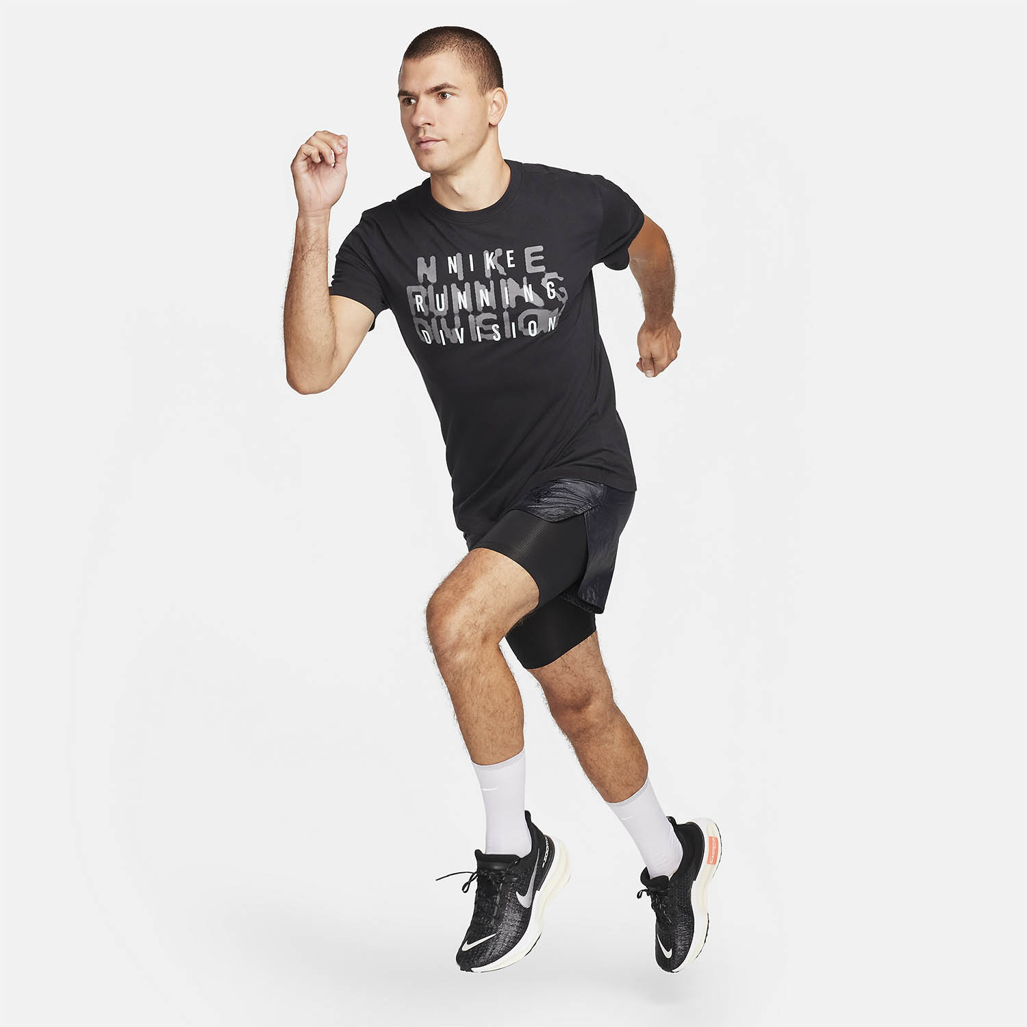 Nike Run Division Men's Running T-Shirt - Black