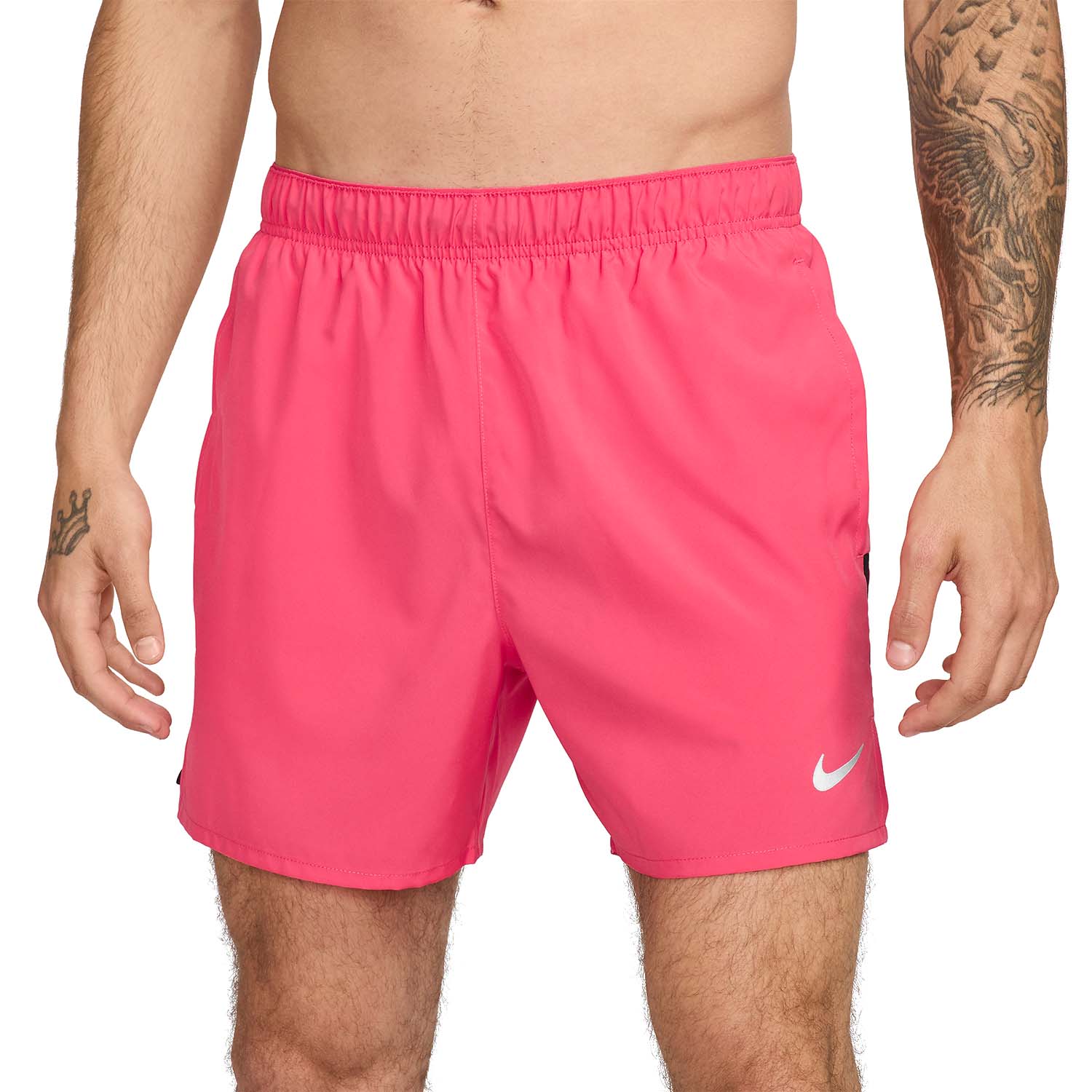 Nike Challenger 5in Shorts Aster Pink Black Reflective Silver