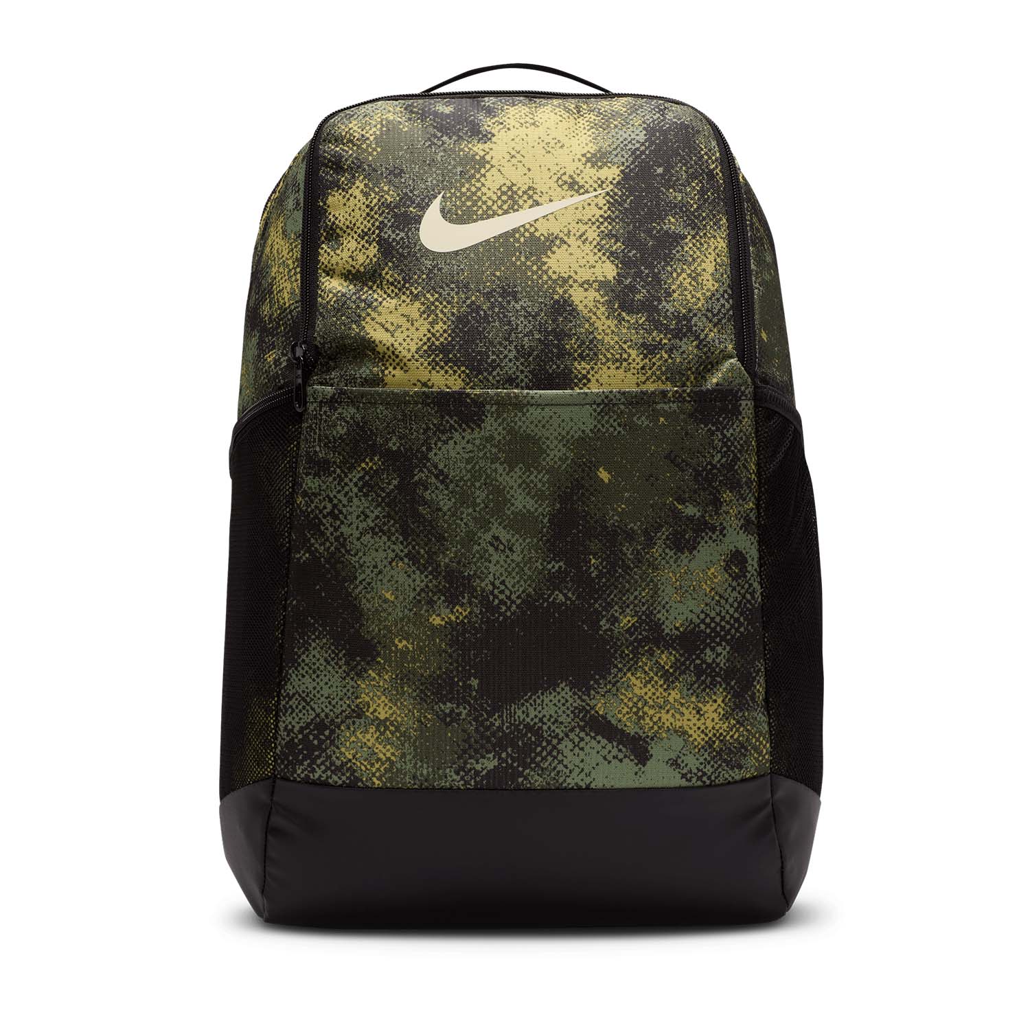 Nike Brasilia Print Training Backpack Oil Green Black Coconut Milk