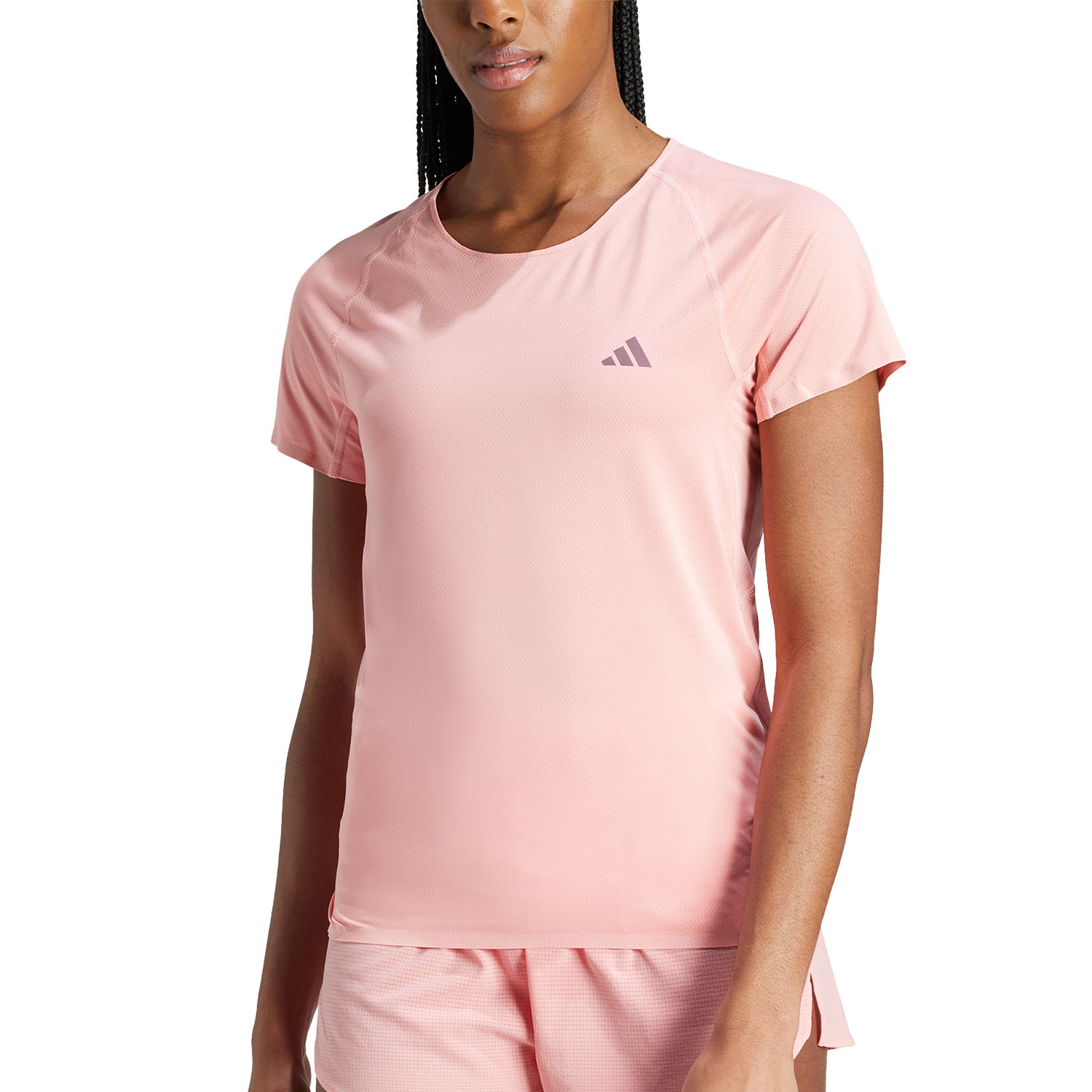 adidas adizero AREOREADY Logo T-Shirt - Semi Pink Spark