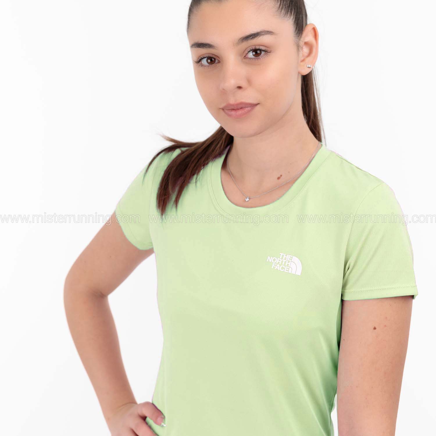 The North Face Reaxion Amp T-Shirt - Astro Lime Light Heathe