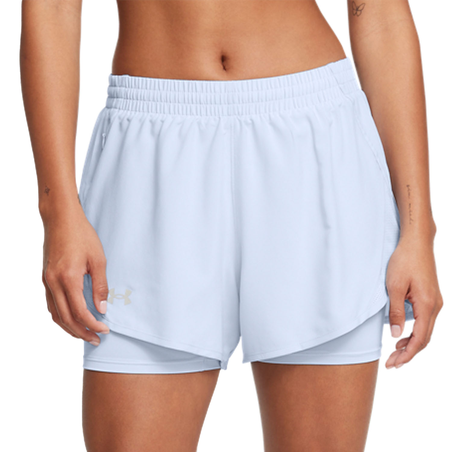 Under Armour Fly By 2 in 1 4in Shorts - Nimbus Blue