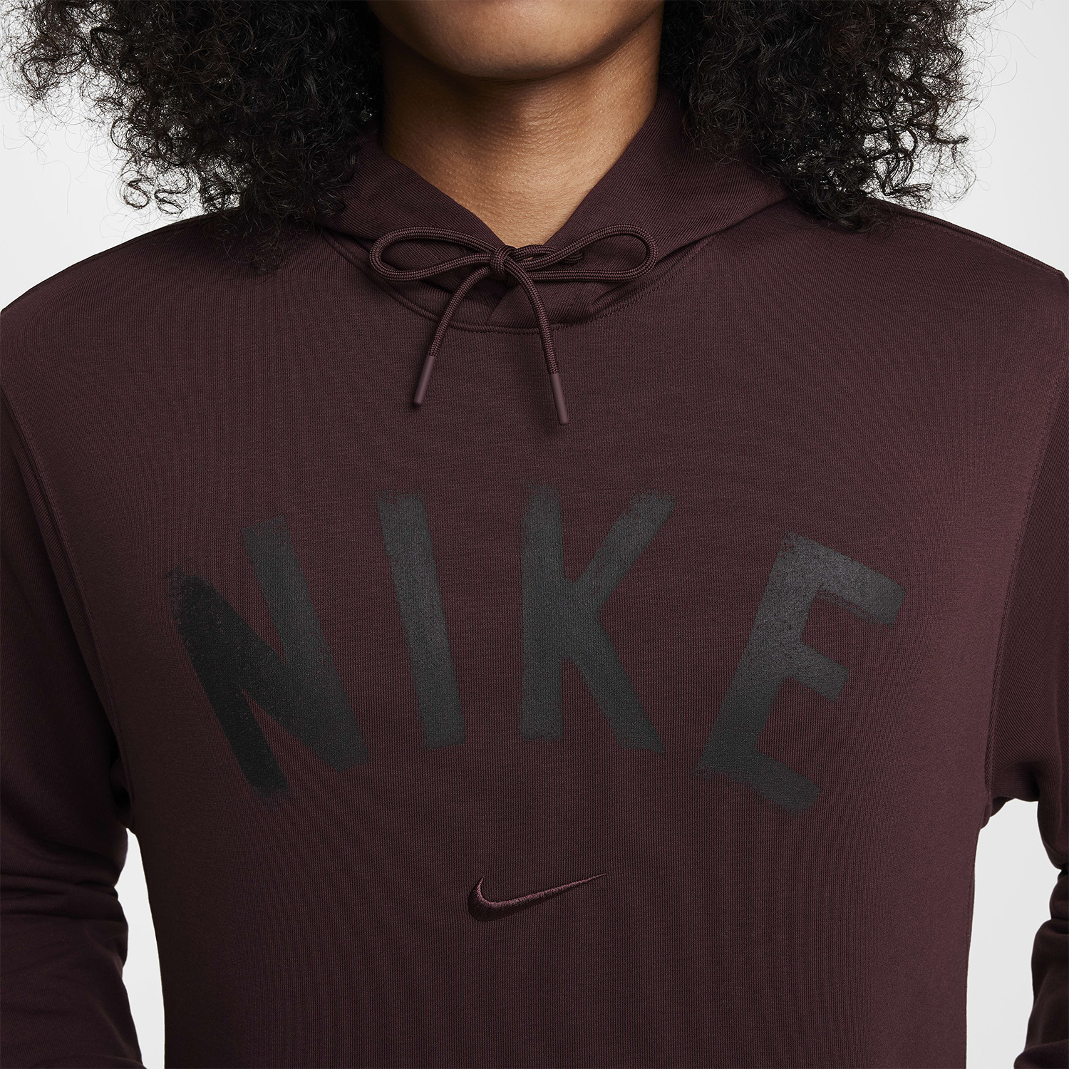 Nike Swoosh Logo Hoodie - Burgundy Crush/Black