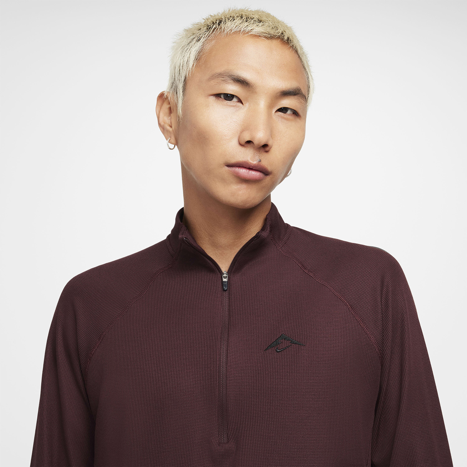 Nike Trail Logo Shirt - Burgundy Crush/Black