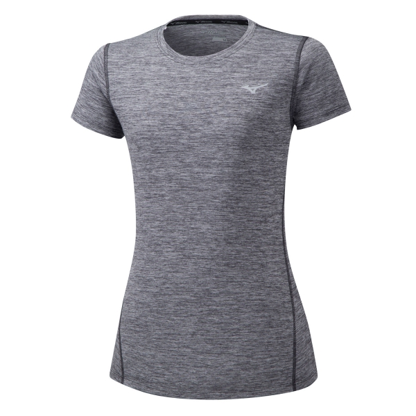 Women's Running T-Shirts Mizuno Mizuno Impulse Core TShirt  Grey  Grey 