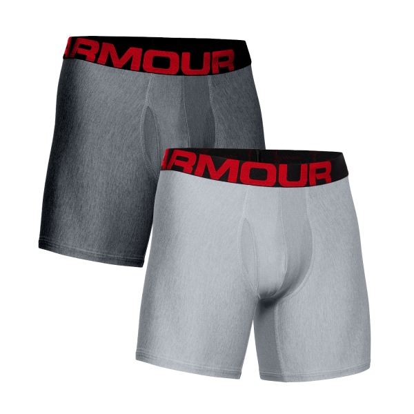 Under Armour Tech 6in x 2 Men's Sportswear Boxers - Gray
