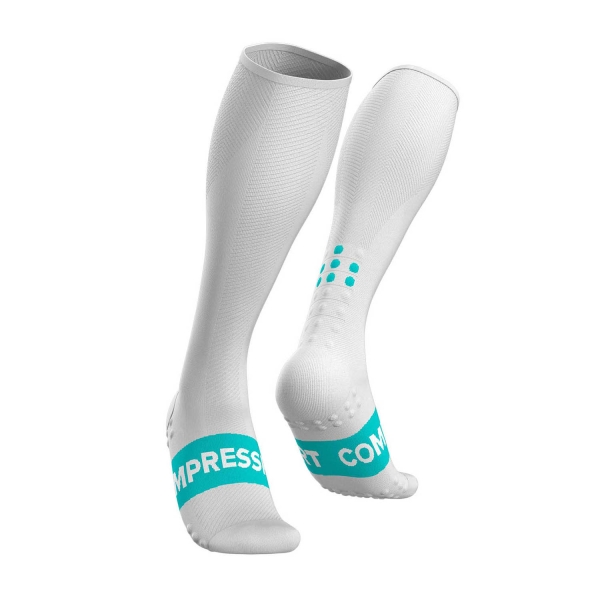 Running Socks Compressport Race Oxygen Socks  White SU00005B001