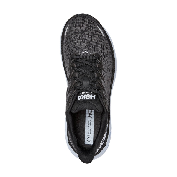 Hoka Clifton 8 Wide - Black/White