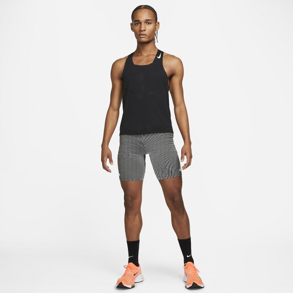 alineación Odio Higgins Nike Dri-FIT ADV AeroSwift Top de Running Hombre - Black/White