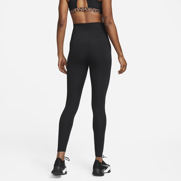 Nike Pro Women's 365 Logo Mid-Rise Crop Leggings Sz L Black