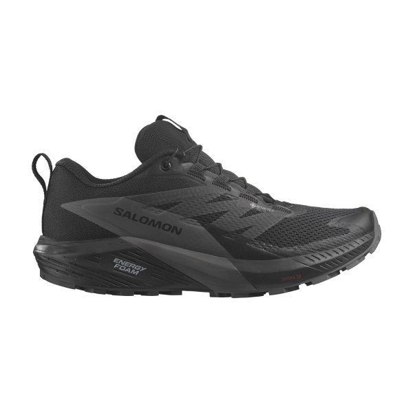 Women's Trail Running Shoes Salomon Salomon Sense Ride 5 GTX  Black/Magnet  Black/Magnet 