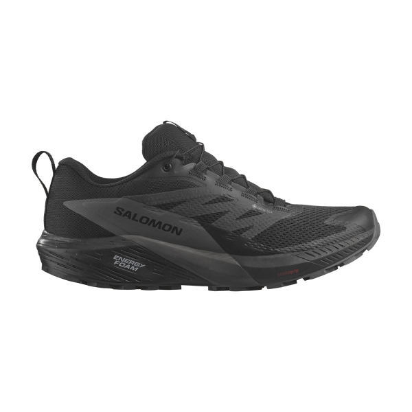Men's Trail Running Shoes Salomon Sense Ride 5 GTX  Black/Magnet L47147200