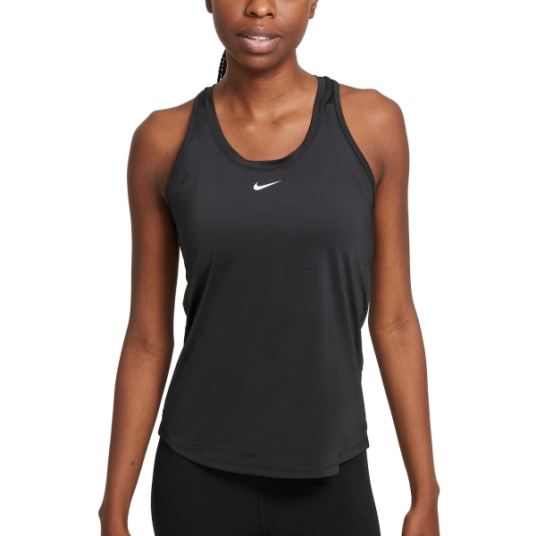 Women's Fitness & Training Tank Nike Nike DriFIT One Tank  Black/White  Black/White 