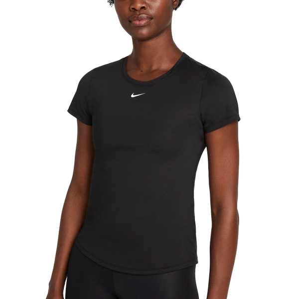 Camisetas Fitness y Training Mujer Nike Nike DriFIT One Logo Camiseta  Black/White  Black/White 