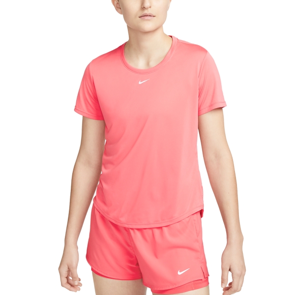 Maglietta Fitness e Training Donna Nike Nike One DriFIT Logo Maglietta  Sea Coral/White  Sea Coral/White 