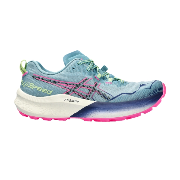 Women's Trail Running Shoes Asics Asics Fuji Speed 2  Gris Blue/Black  Gris Blue/Black 