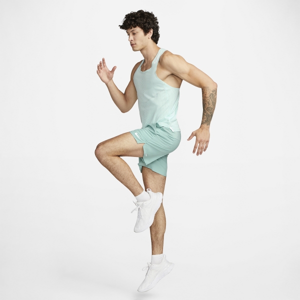 Nike Dri-FIT ADV AeroSwift Men's Running Tank - Jade Ice/White