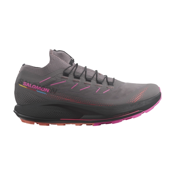 Women's Trail Running Shoes Salomon Salomon Pulsar Trail Pro 2  Plum Kitten/Black/Pink Glo  Plum Kitten/Black/Pink Glo 