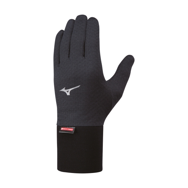 Running gloves Mizuno Mizuno Breath Thermo Light Weight  Gloves  Black  Black 