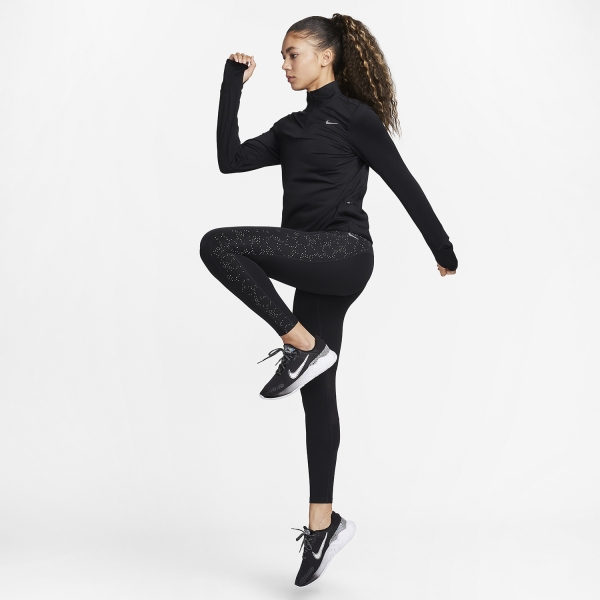 Nike Women's Swoosh 7/8 Tights - Black/Reflective Silver - Running Bath
