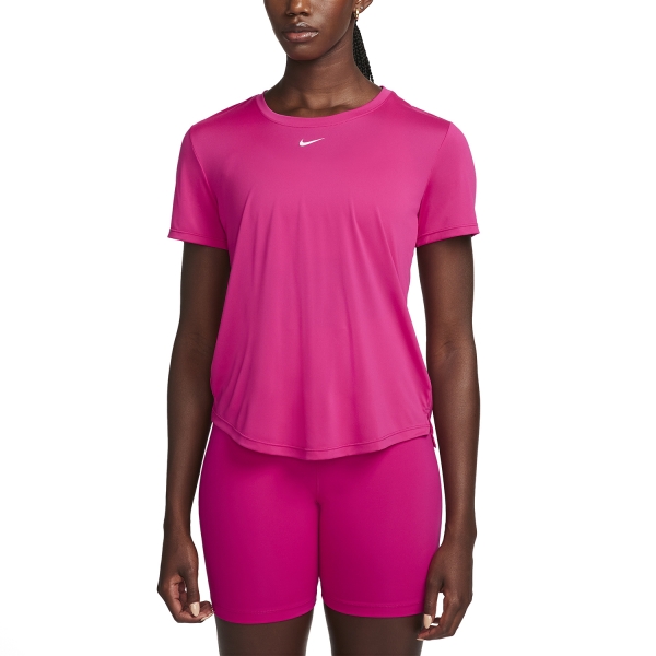 Camisetas Fitness y Training Mujer Nike Nike One DriFIT Logo Camiseta  Fireberry/White  Fireberry/White 