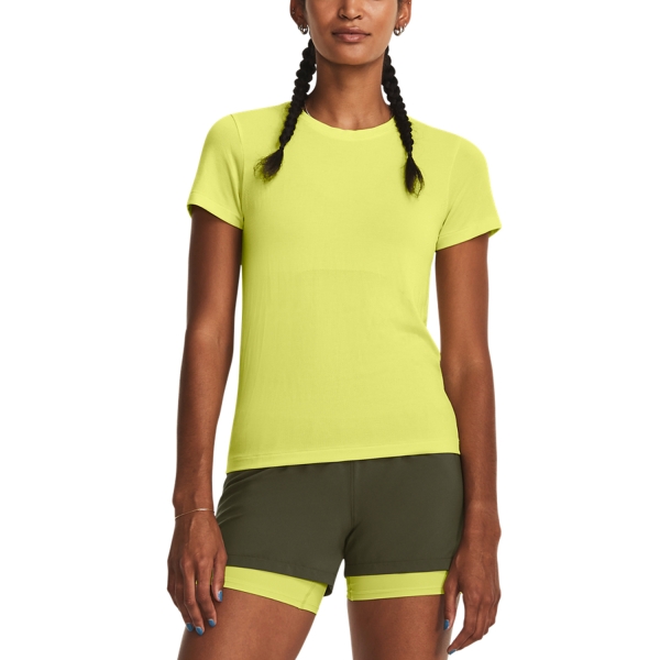 Women's Running T-Shirts Under Armour Under Armour Seamless Stride TShirt  Lime Yellow/Reflective  Lime Yellow/Reflective 