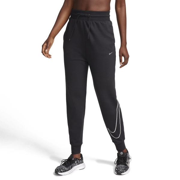 Pants e Tights Fitness e Training Donna Nike Nike DriFIT One Pantaloni  Black/Metallic Silver  Black/Metallic Silver 