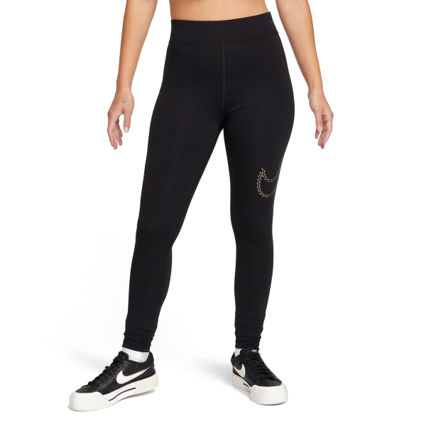 Pants e Tights Fitness e Training Donna Nike Nike Shine Tights  Black  Black 