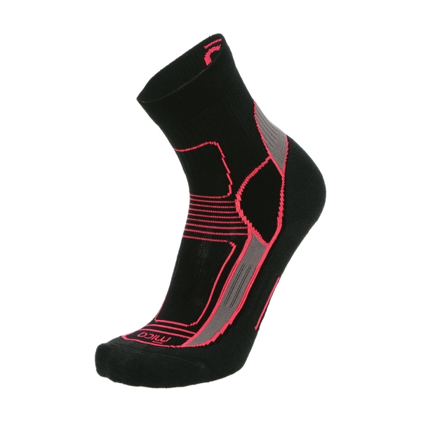 Running Socks Mico Extra Dry Medium Weight Socks Woman  Nero/Pop Star CA 3022 773