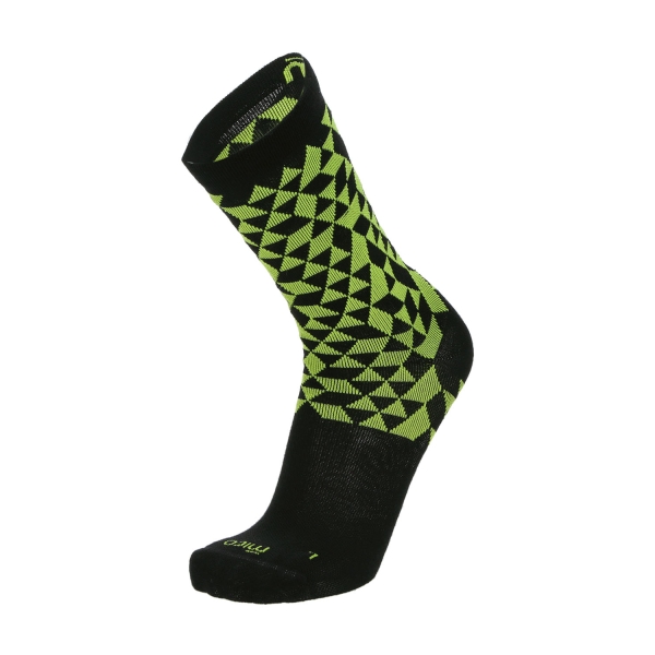 Running Socks Mico Warm Control Natural Merino Light Weight Socks  Nero/Giallo Fluo CA 3019 160