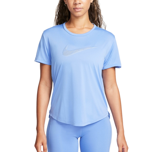 Maglietta Running Donna Nike Nike DriFIT Swoosh Maglietta  Polar/Diffused Blue  Polar/Diffused Blue 