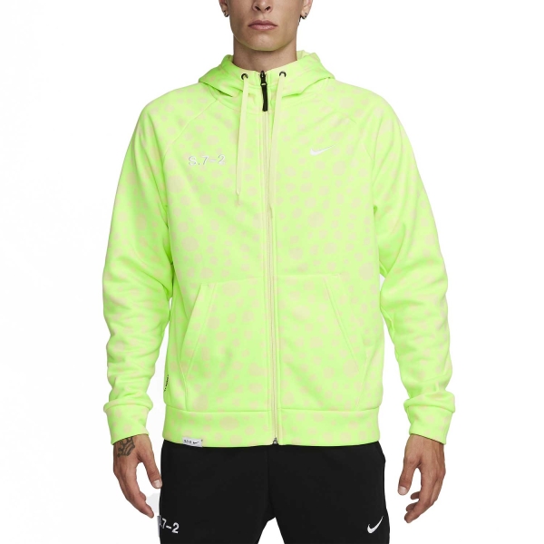 Men's Training Jacket and Hoodie Nike Nike ThermaFIT Studio 72 Hoodie  Lime Blast/Luminous Green/White  Lime Blast/Luminous Green/White 
