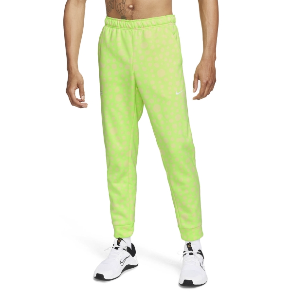 Men's Training Tights and Pants Nike Nike ThermaFIT Printed Studio 72 Pants  Lime Blast/Luminous Green/White  Lime Blast/Luminous Green/White 