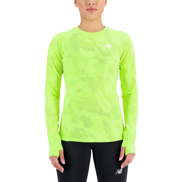 Women's Running Shirt New Balance New Balance Q Speed Jacquard Shirt  Thirty Watt  Thirty Watt 