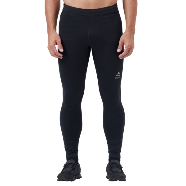 Men's Running Tights and Pants Odlo Odlo Essential Warm Tights  Black  Black 