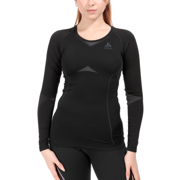 Women's Shirts Sport Underwear Odlo Fundamentals Performance Warm Shirt  Black/Graphite Grey 19579160056
